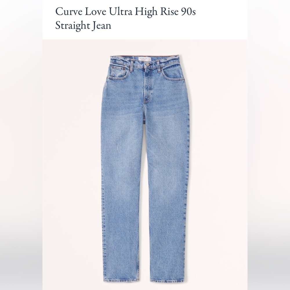 NWT Abercrombie Curve Love Ultra High
Rise 90s Straight Jean Size 24 (00 reg)